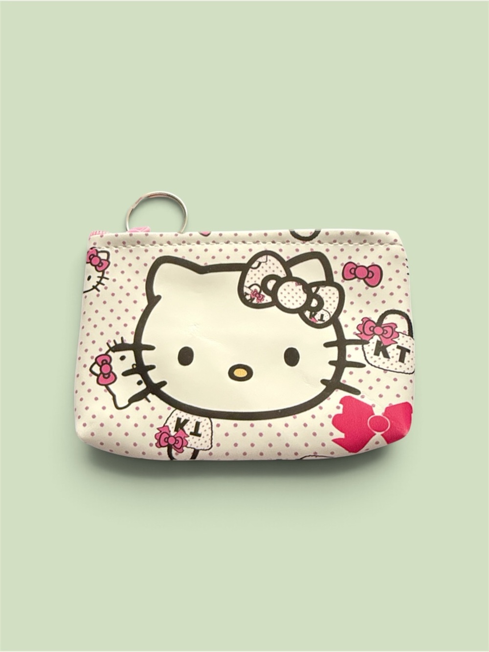Hello Kitty White and Pink Kids Coin Pouch